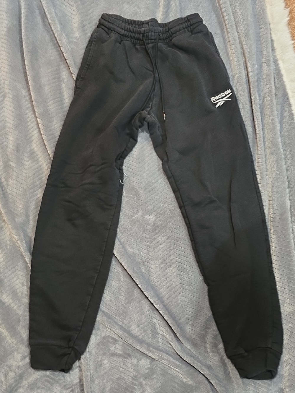 Reebok Black Fleece Joggers with Logo